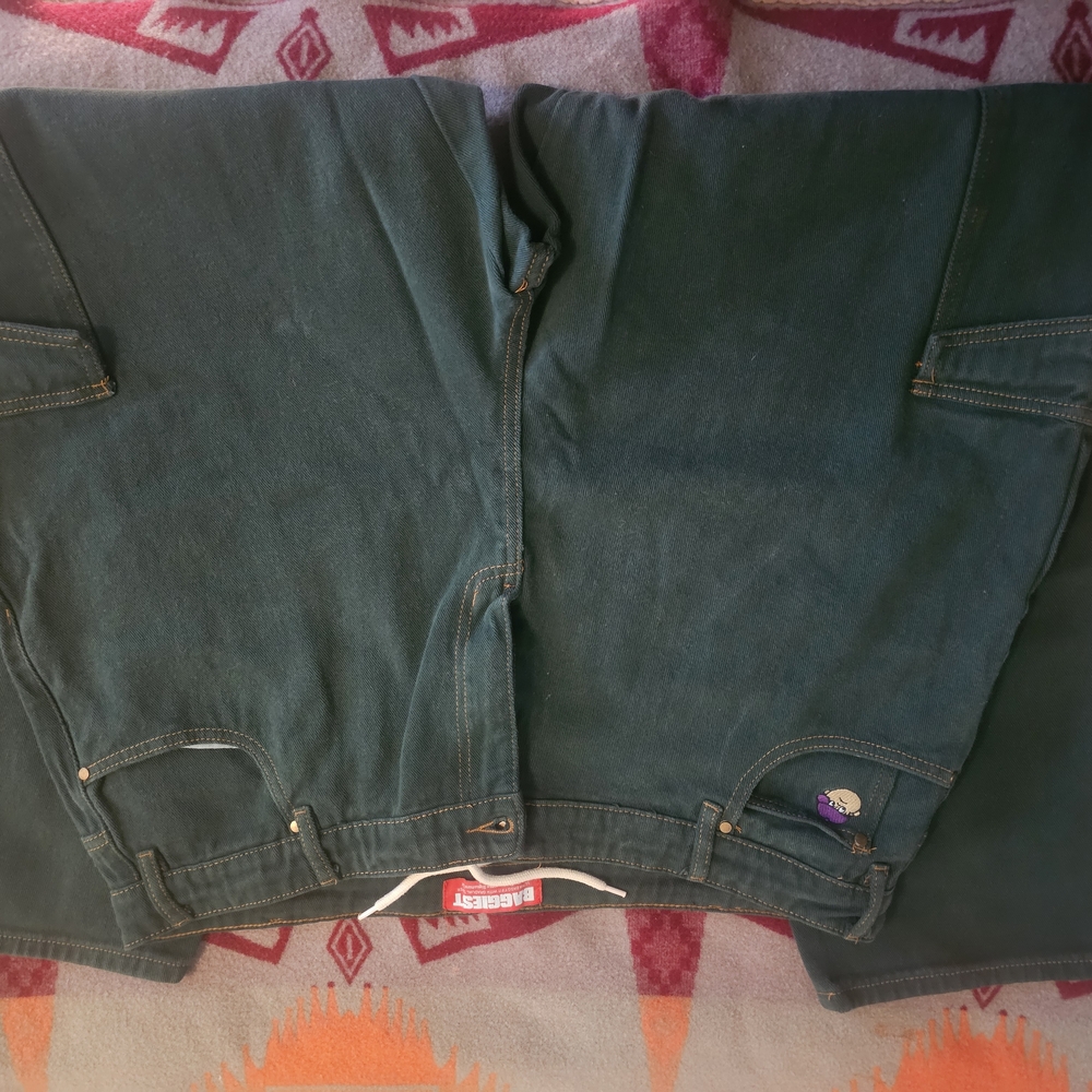 Dark Green Drawstring Utility Pants - Picture 3 of 4
